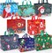 8 Pcs Christmas Bags with Handles Reusable Large Non-Woven Tote Gifts